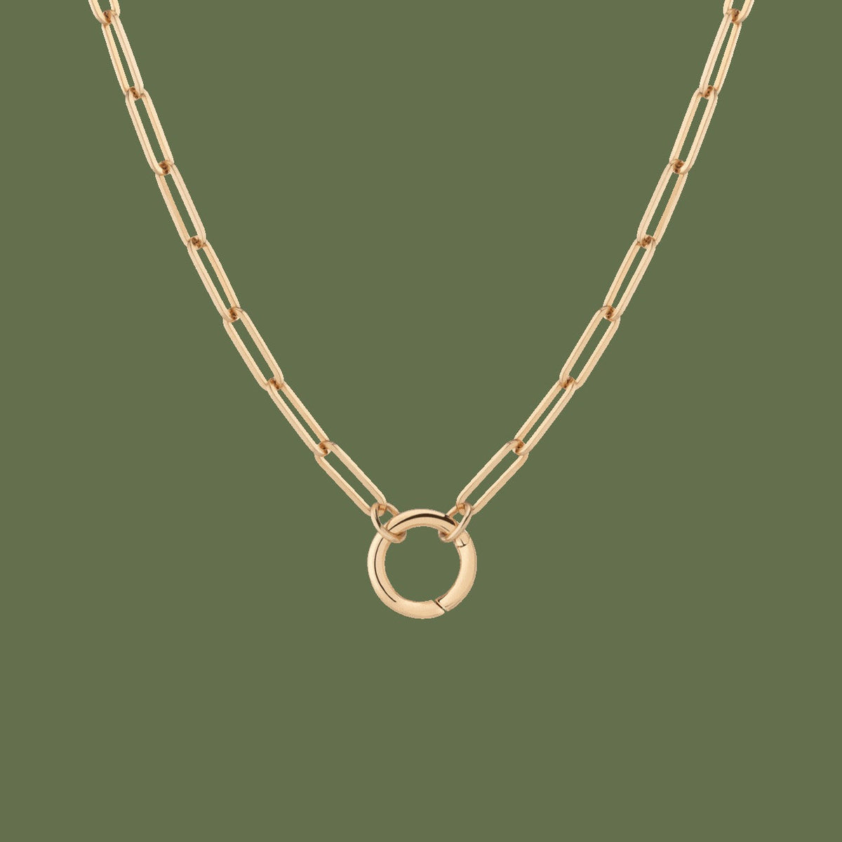Paperclip Chain Charm Necklace