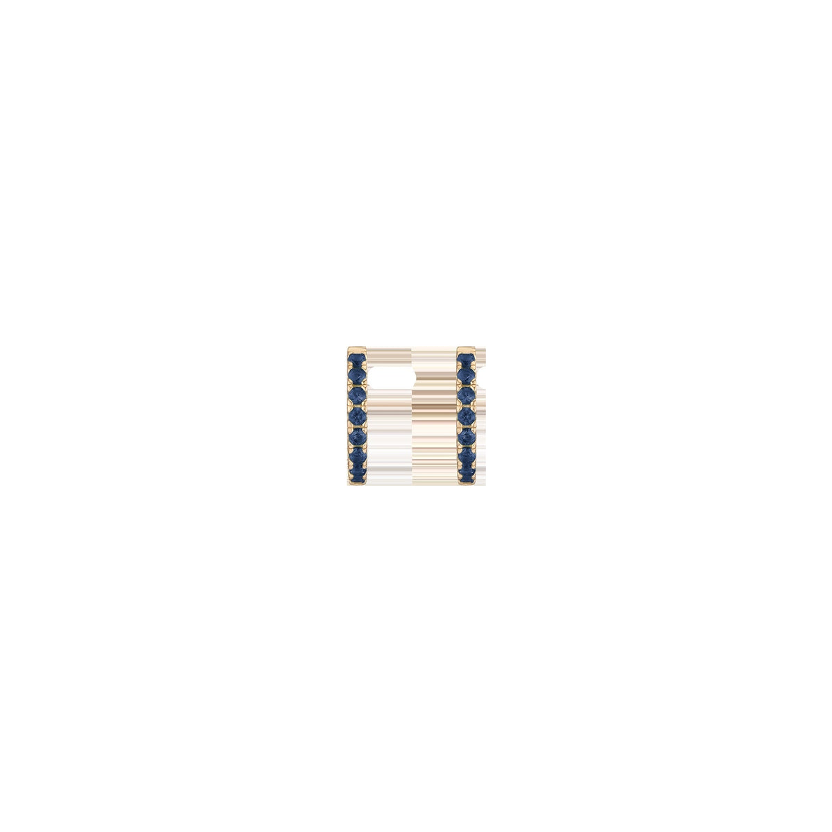 Lab Grown Blue Sapphire Huggie Earrings