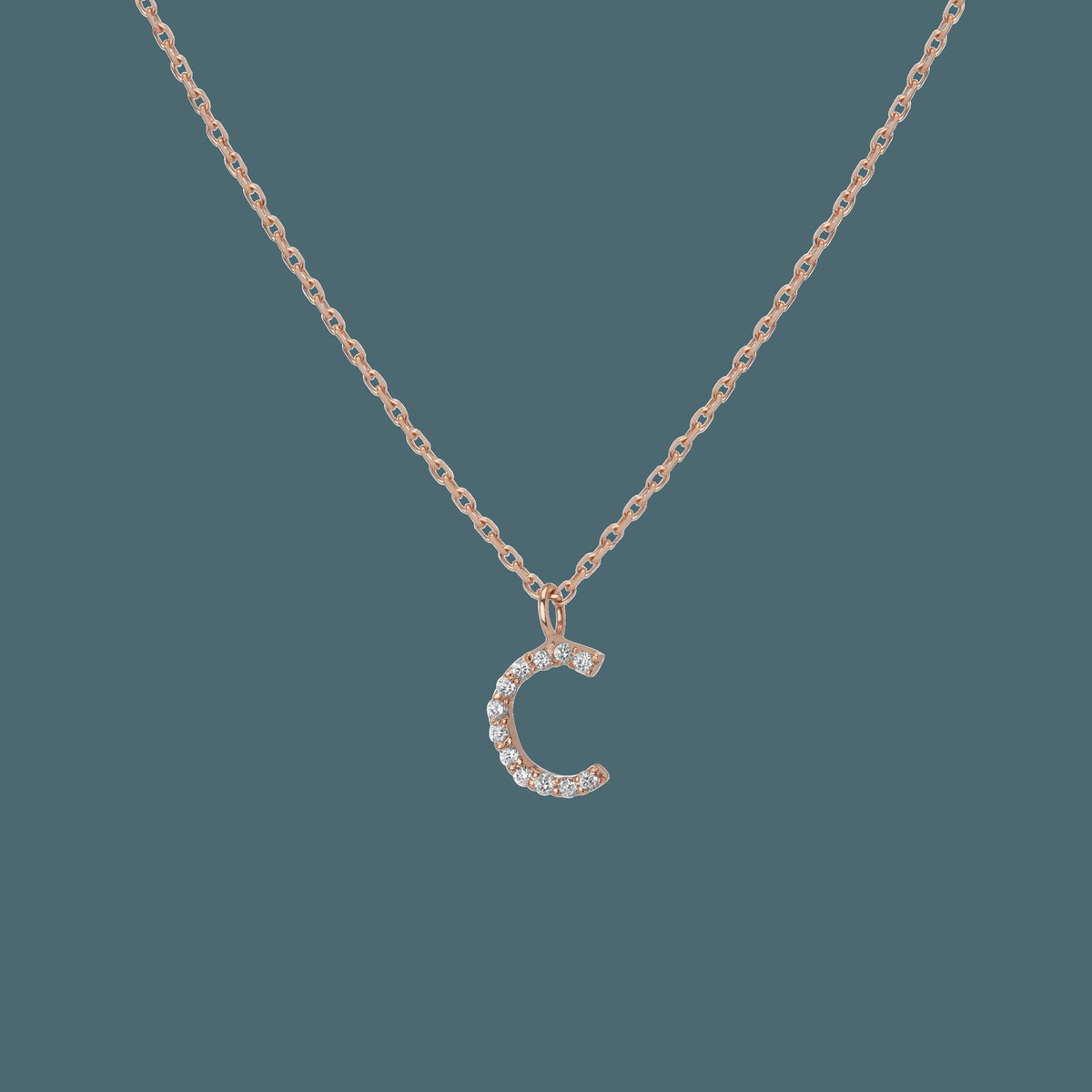 Classic Diamond Letter Necklace