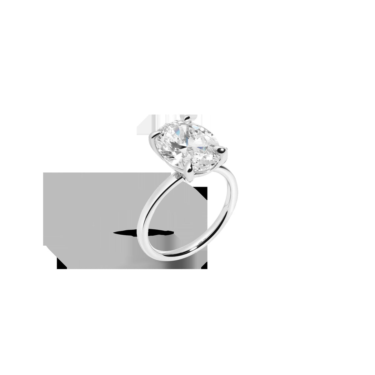4ct Oval Lab Grown Diamond Solitaire Ring
