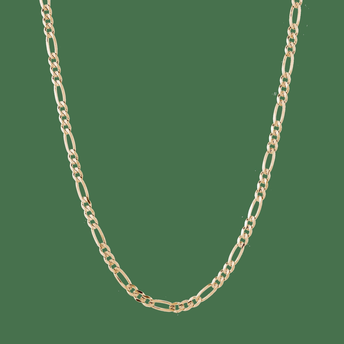 Large Gold Figaro Chain Necklace
