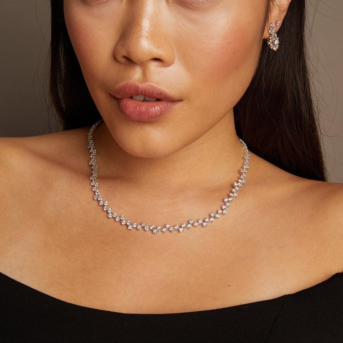 16ct Floating Lab Grown Diamond Tennis Necklace