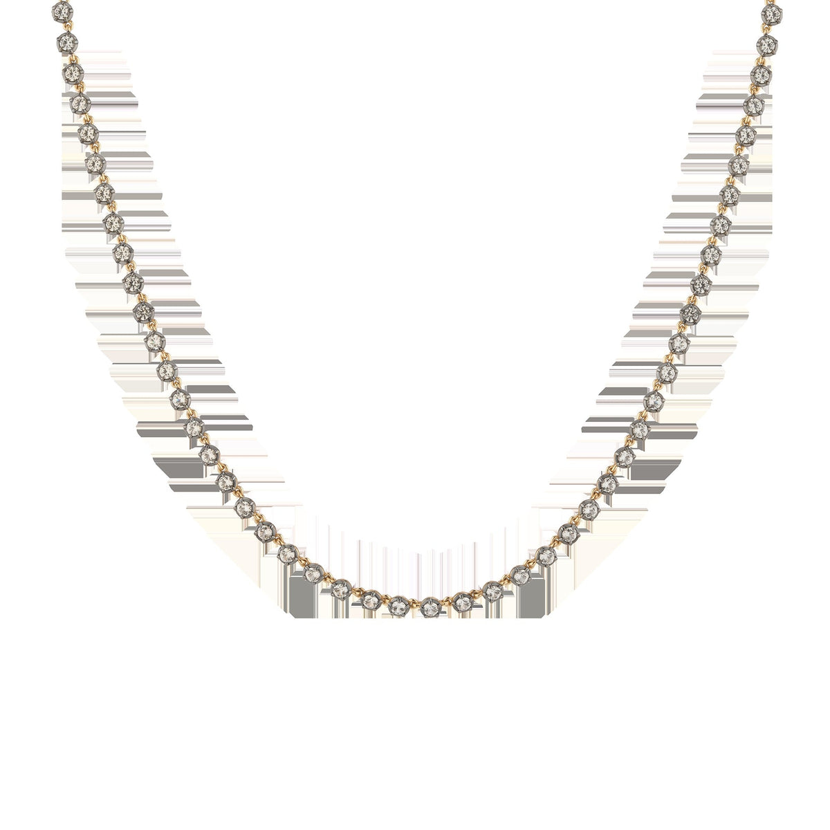 Black Rhodium Georgian Tennis Necklace