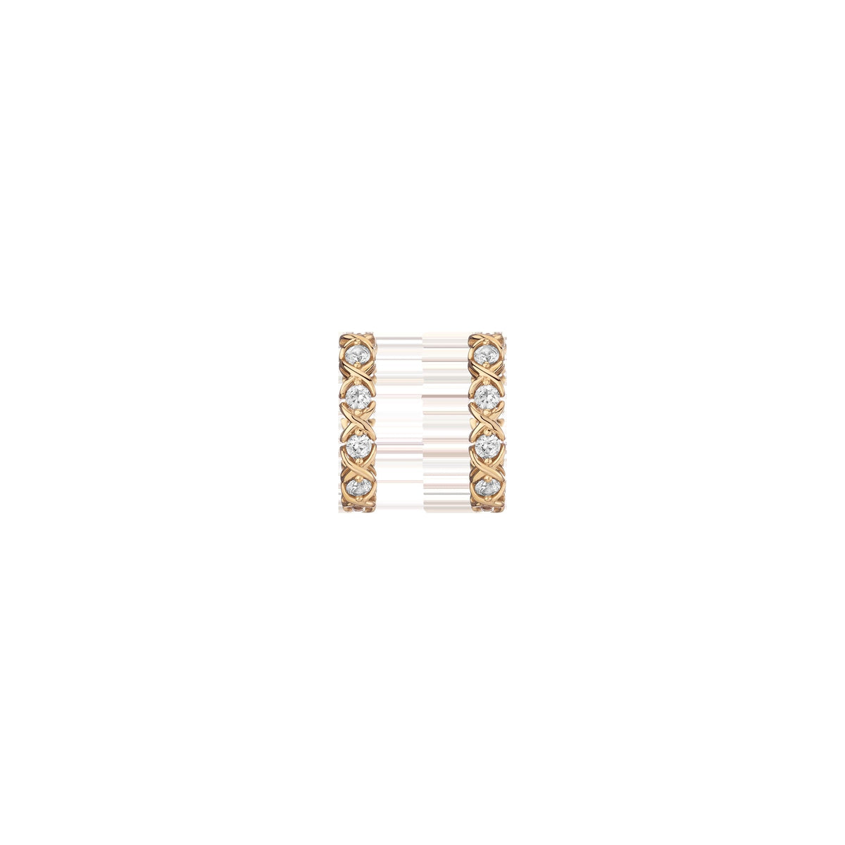 Lab Grown White Sapphire X Estate Hoop Earrings