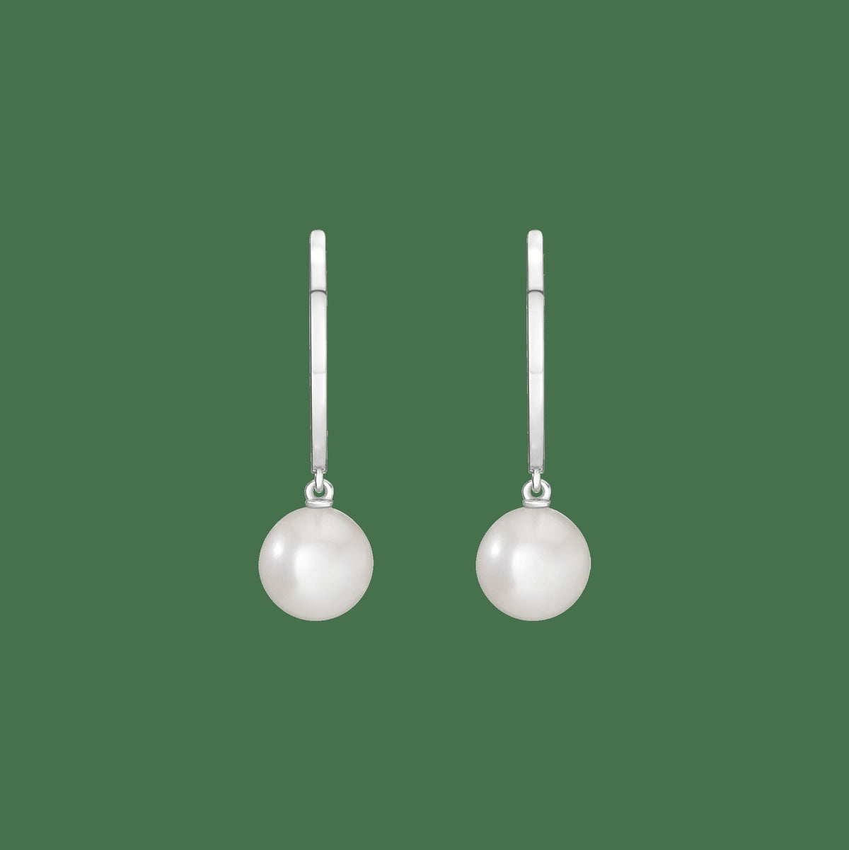 Pearl Hoop Earrings