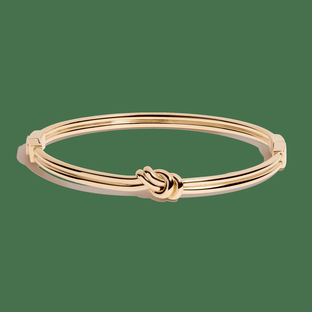 Gold Knot Hinged Bracelet