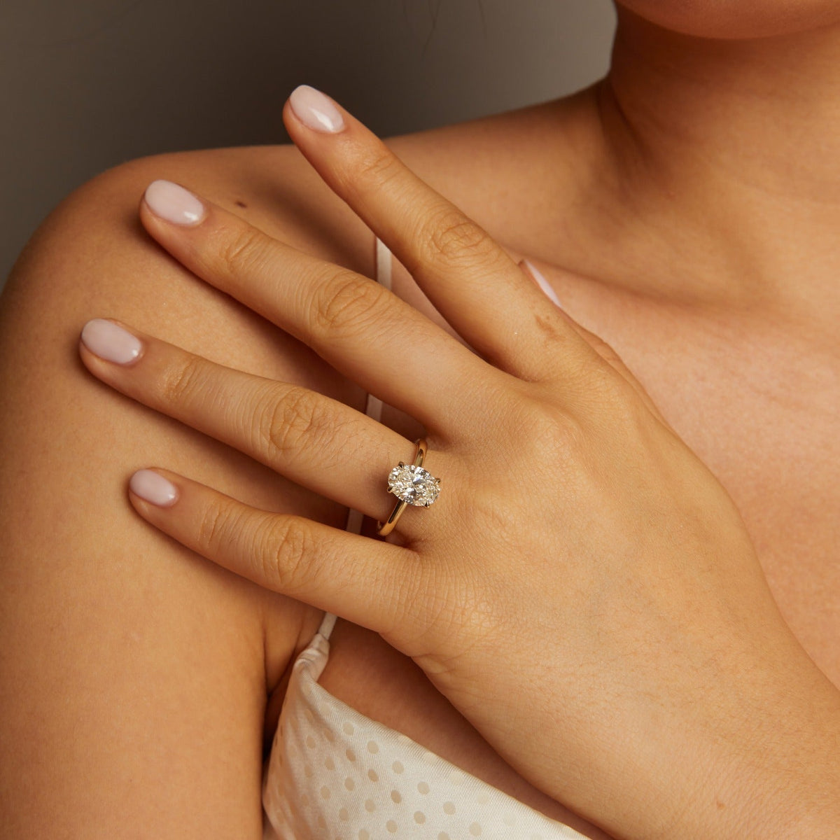 2ct Oval Lab Grown Diamond Solitaire Ring