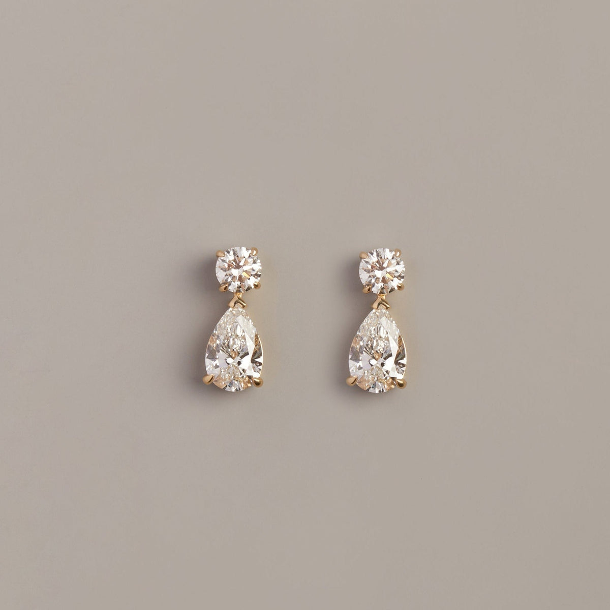 Lab Grown Diamond Pear Drop Earrings