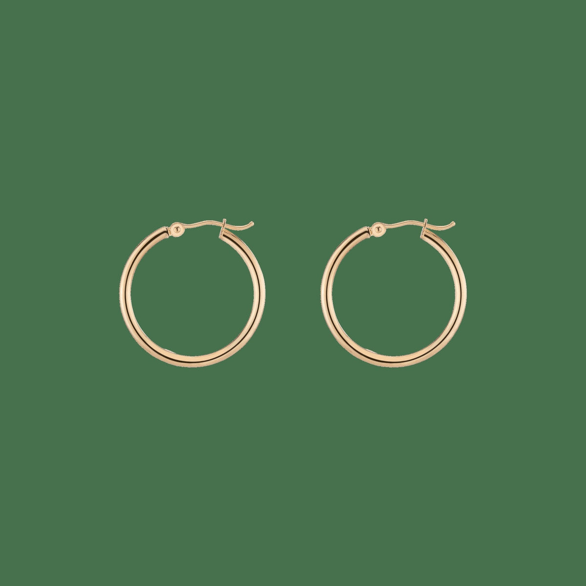 Gold Hoop Earrings - 2mm