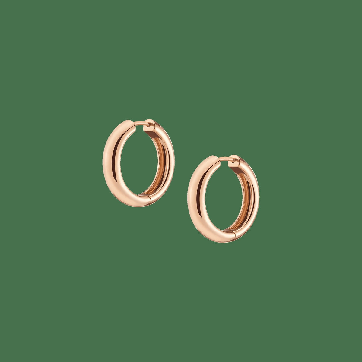 Medium Chunky Hinged Hoop Earrings