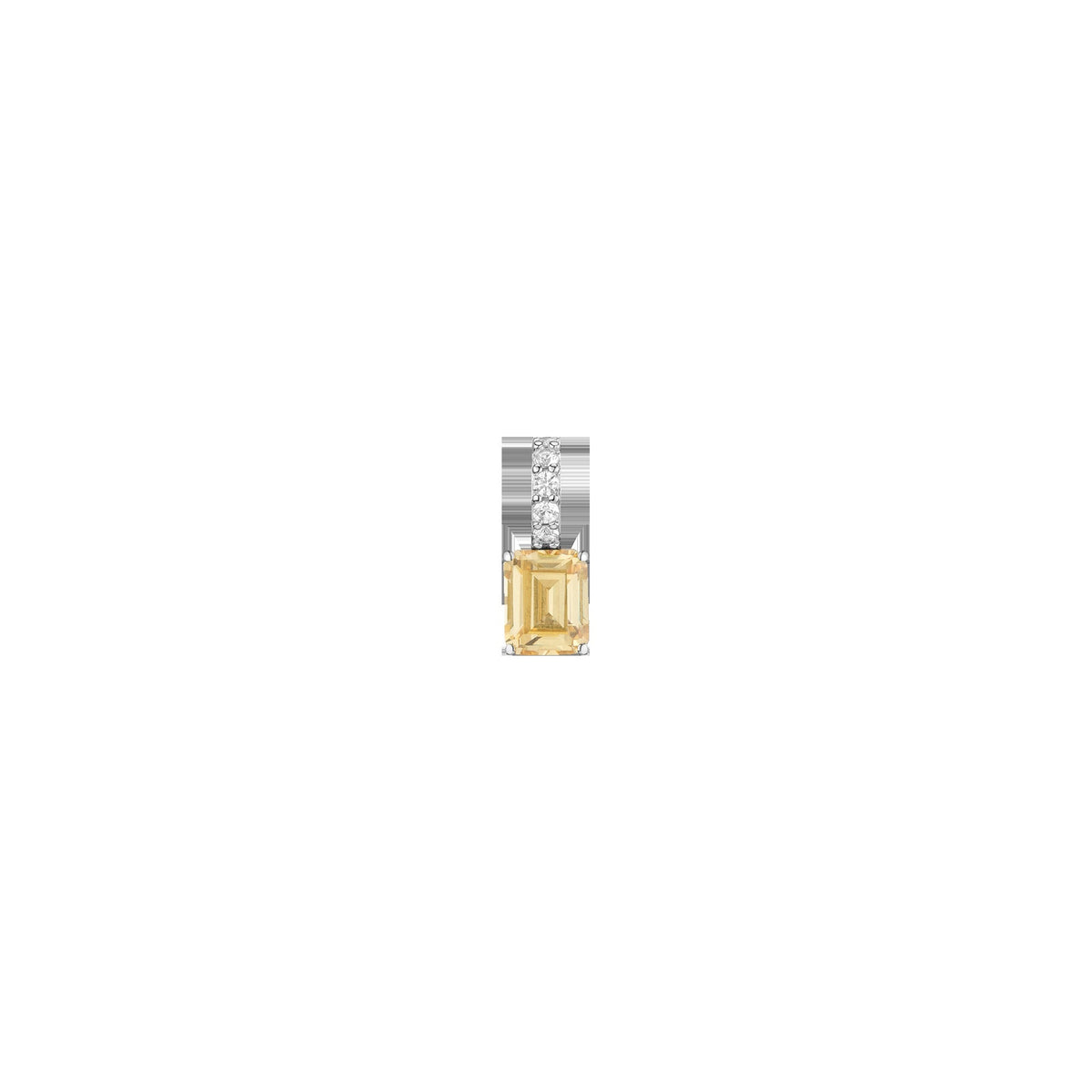 Emerald Cut Tennis Charm Pendant