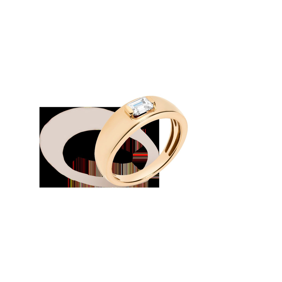 Chunky Lab Grown Diamond Emerald Ring