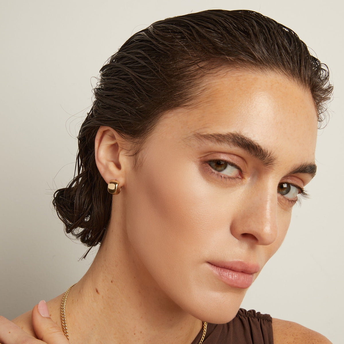 Chunky Huggie Earrings