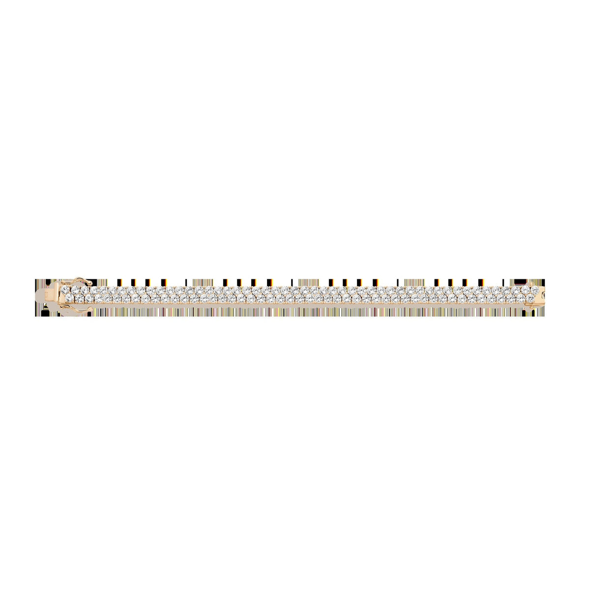 Lab Grown White Sapphire Double Row Tennis Bracelet