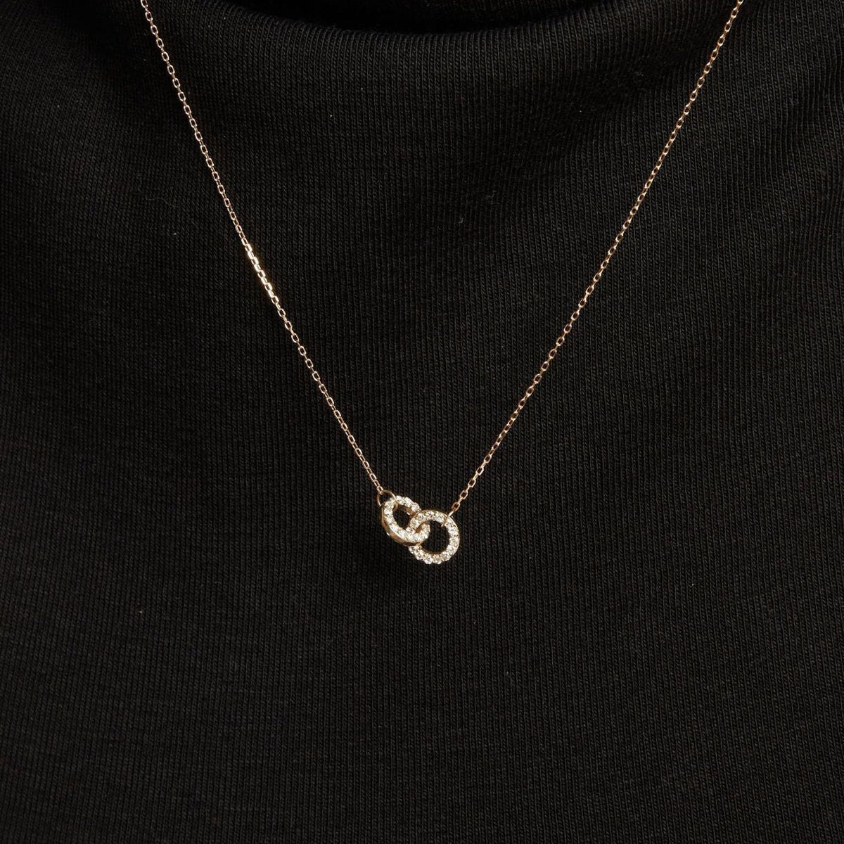 Double Lab Grown Diamond Connection Necklace