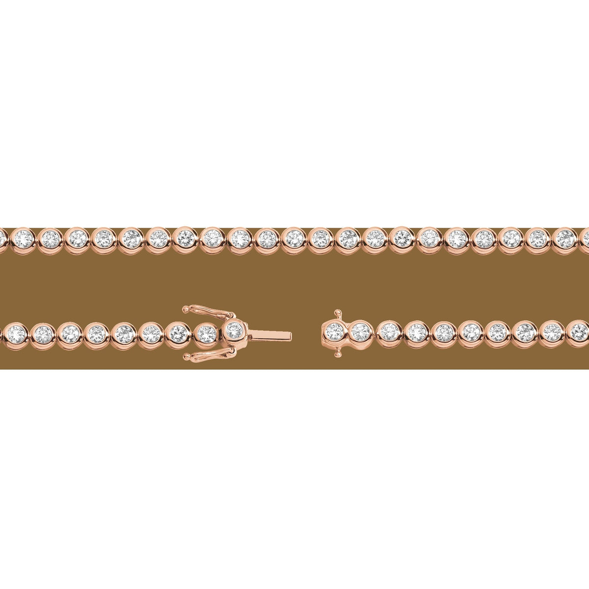Lab Grown Diamond Bezel Tennis Necklace