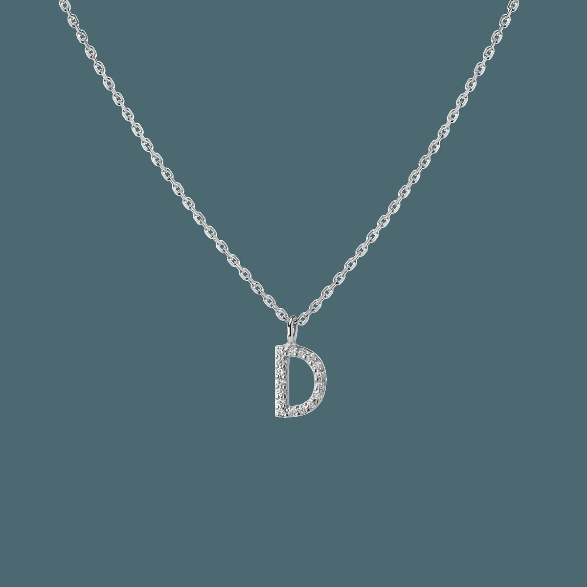 Classic Diamond Letter Necklace