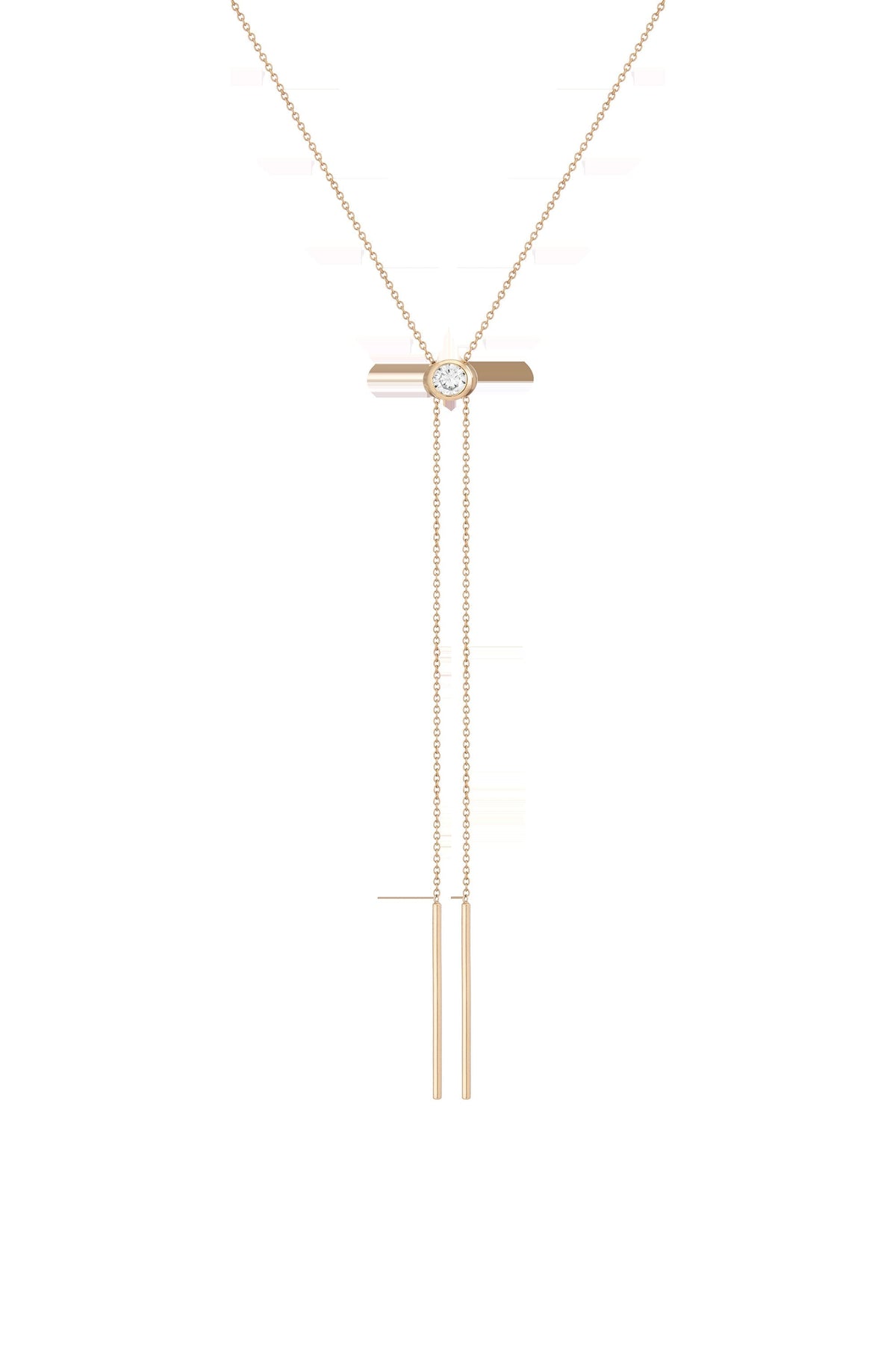 Aurate x Frye: Lab Grown White Sapphire Bolo Necklace