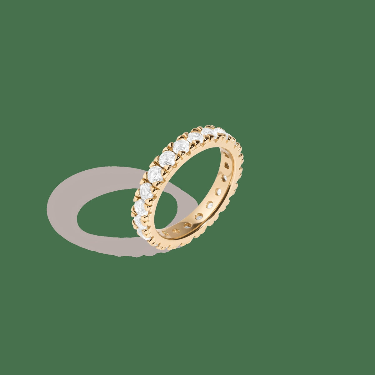 Lab Grown White Sapphire Eternity Ring