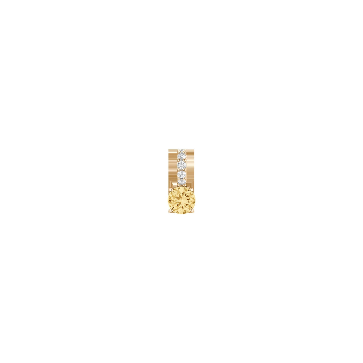 Round Cut Tennis Charm Pendant
