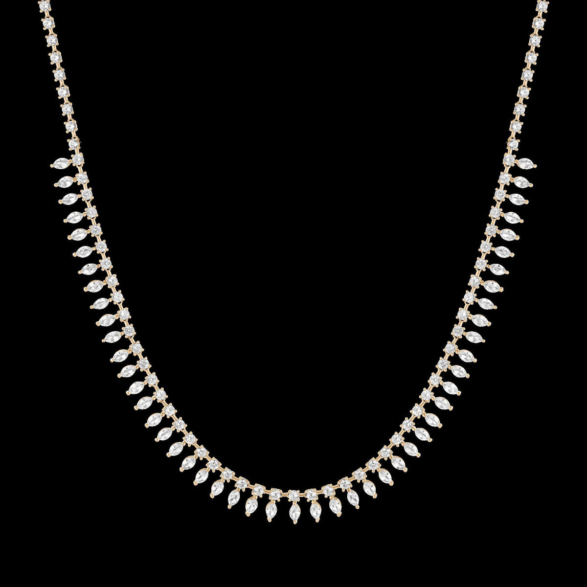 Aurate x Frye: Marquise Fringe Necklace