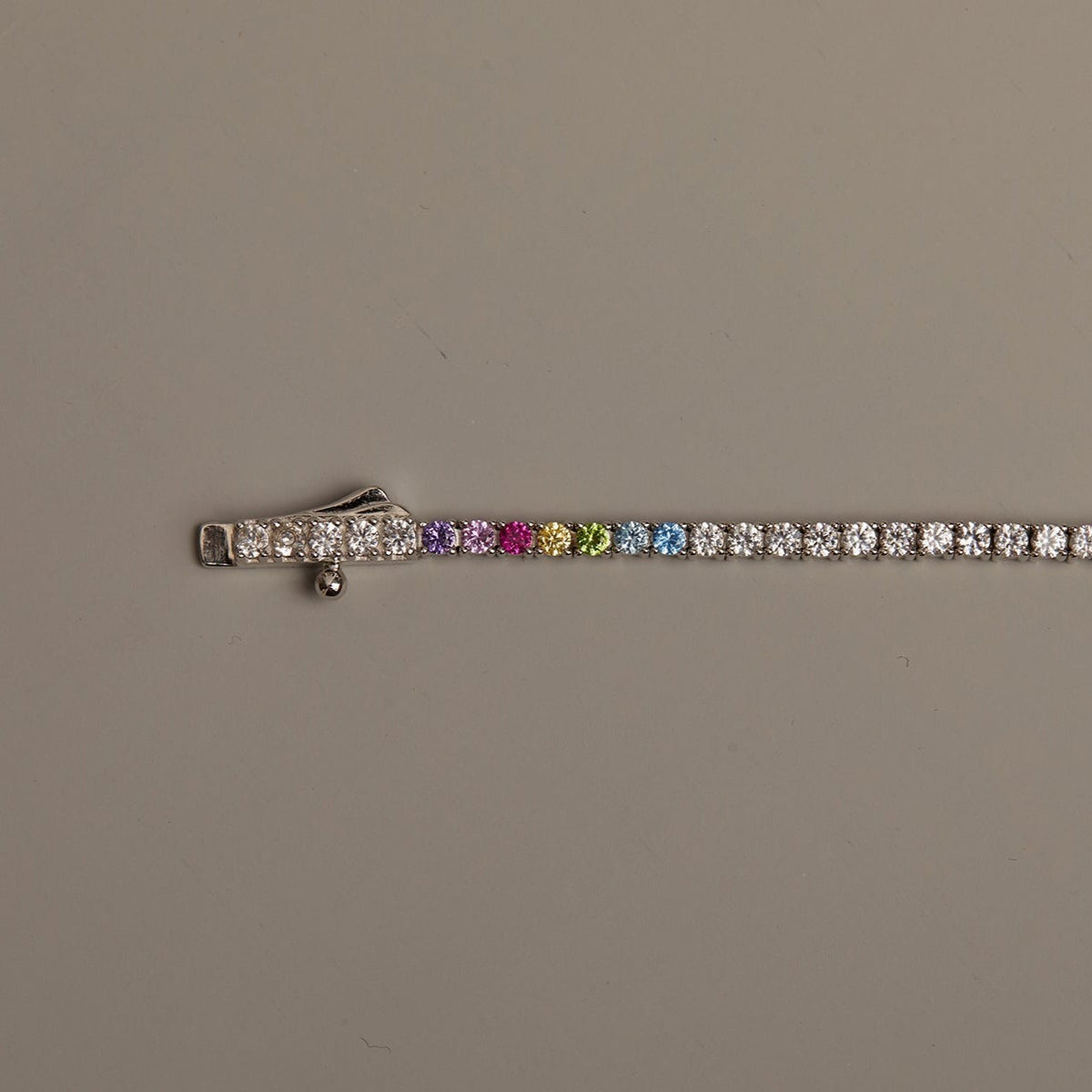 Personalized Lab Grown White Sapphire Tennis Bracelet