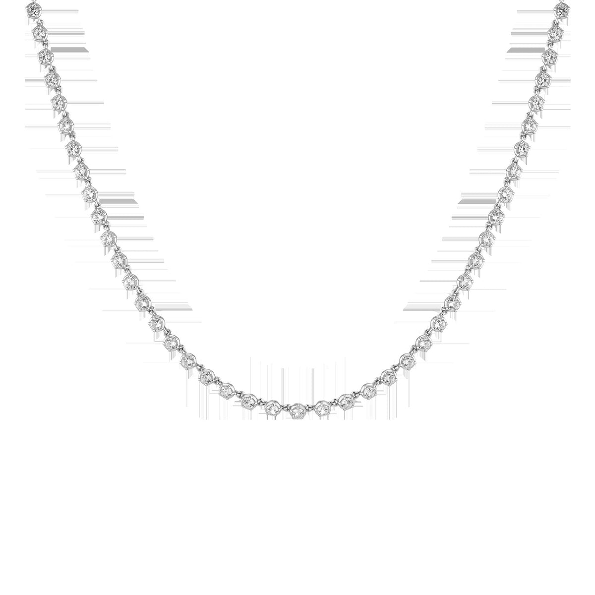 Lab Grown Diamond Georgian Tennis Necklace