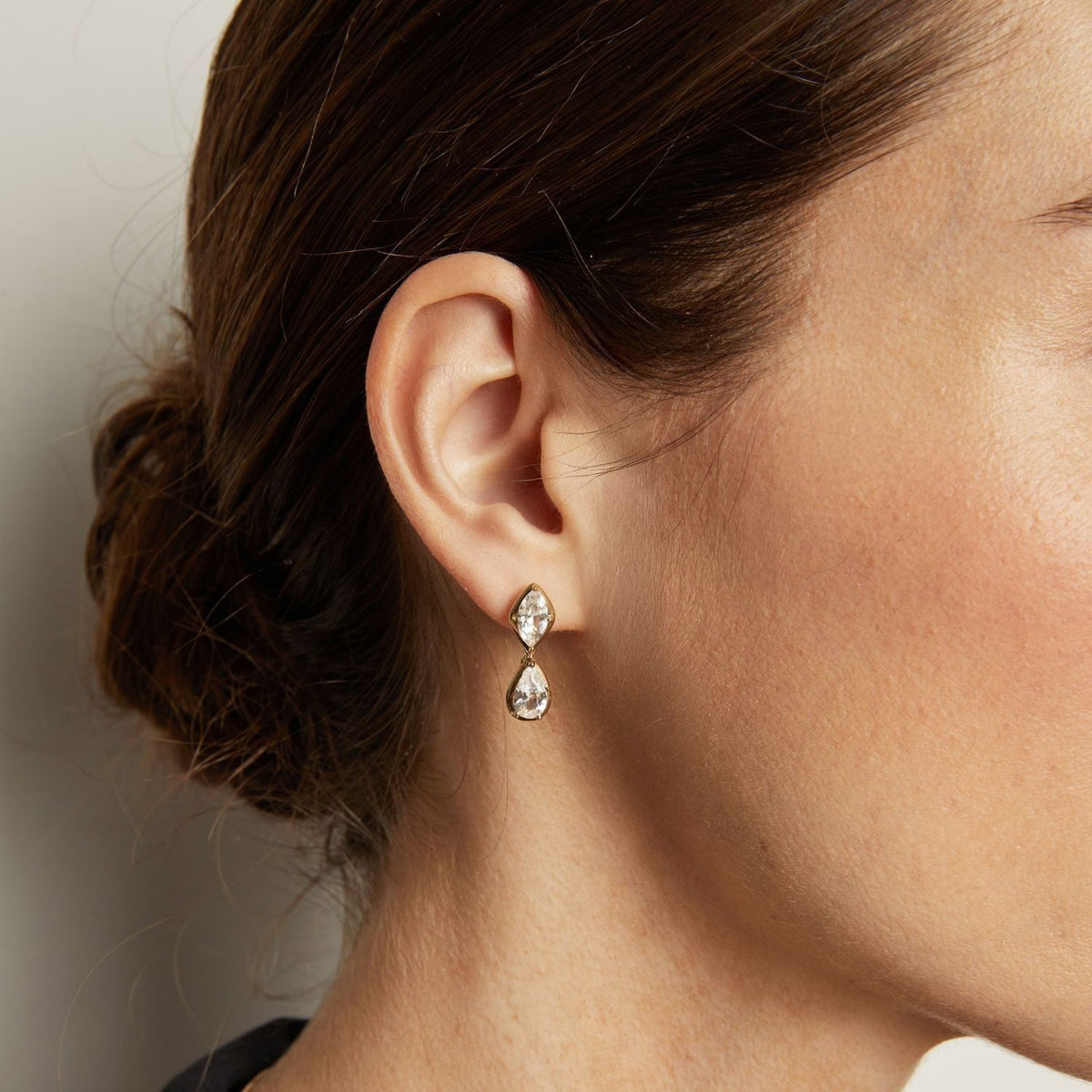 Georgian Toi et Moi Drop Earrings