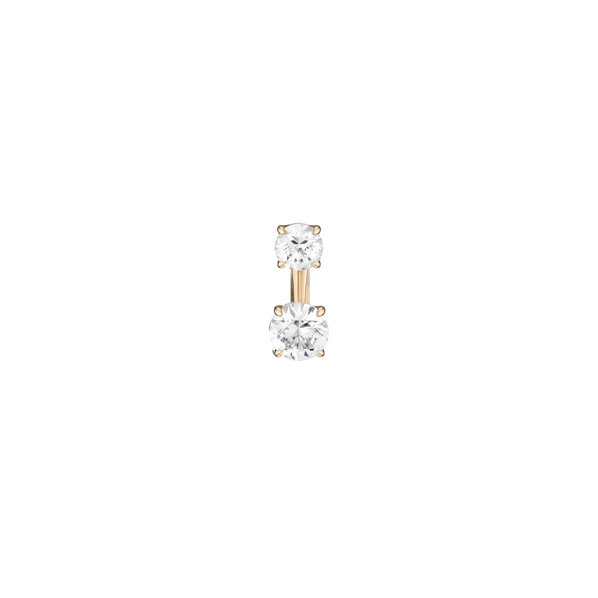 Lab Grown White Sapphire Ear Jacket