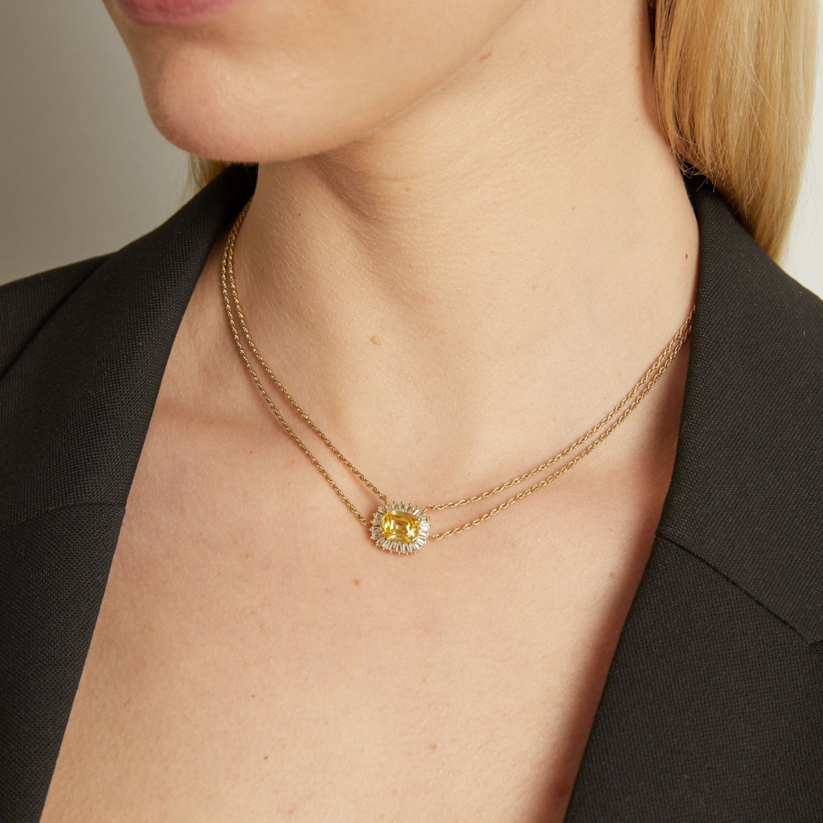 Lab Grown Yellow Canary Alexandra Necklace