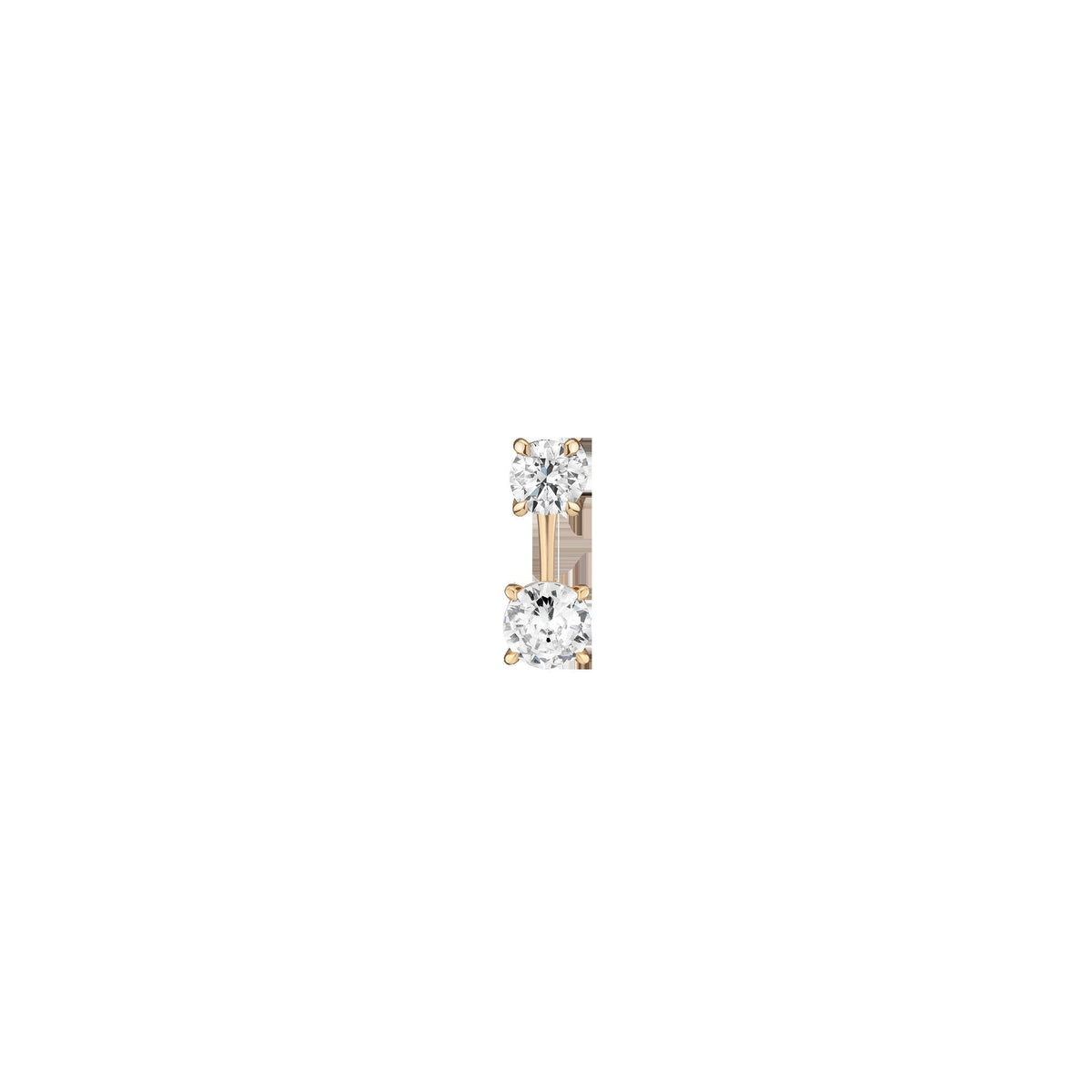 Lab Grown Diamond Ear Jacket - 1ct Round Bottom Stone
