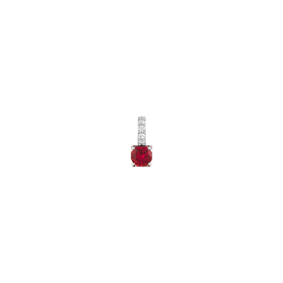 Round Cut Tennis Charm Pendant