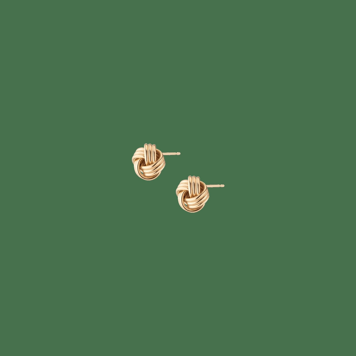 Gold Knot Stud Earrings
