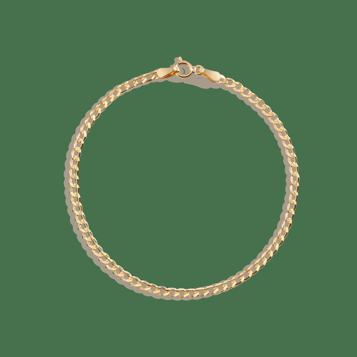 Medium Gold Curb Chain Bracelet