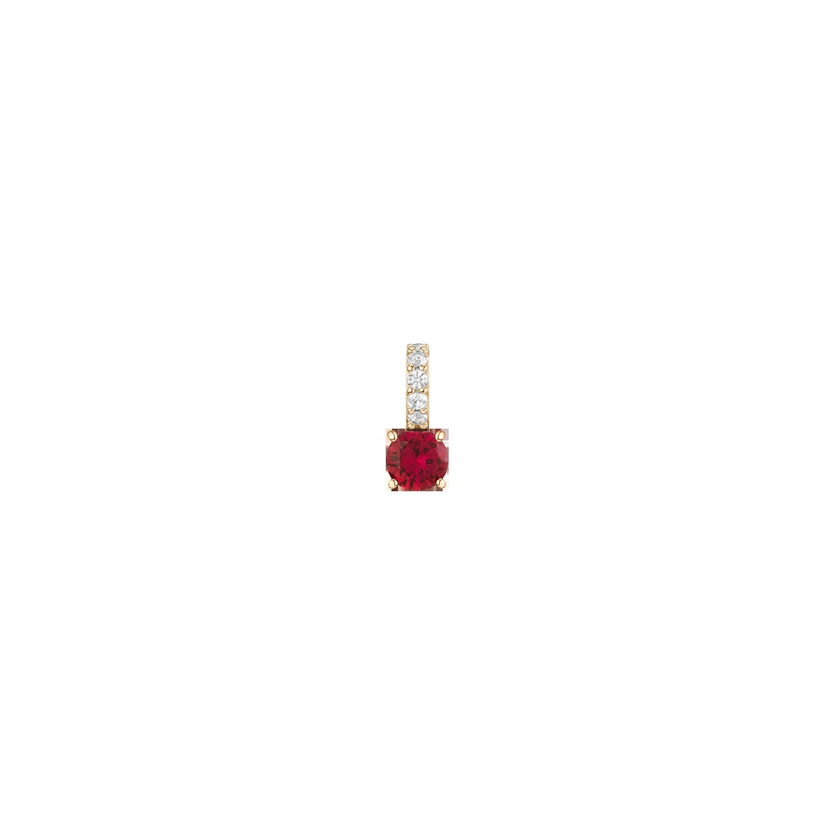 Round Cut Tennis Charm Pendant