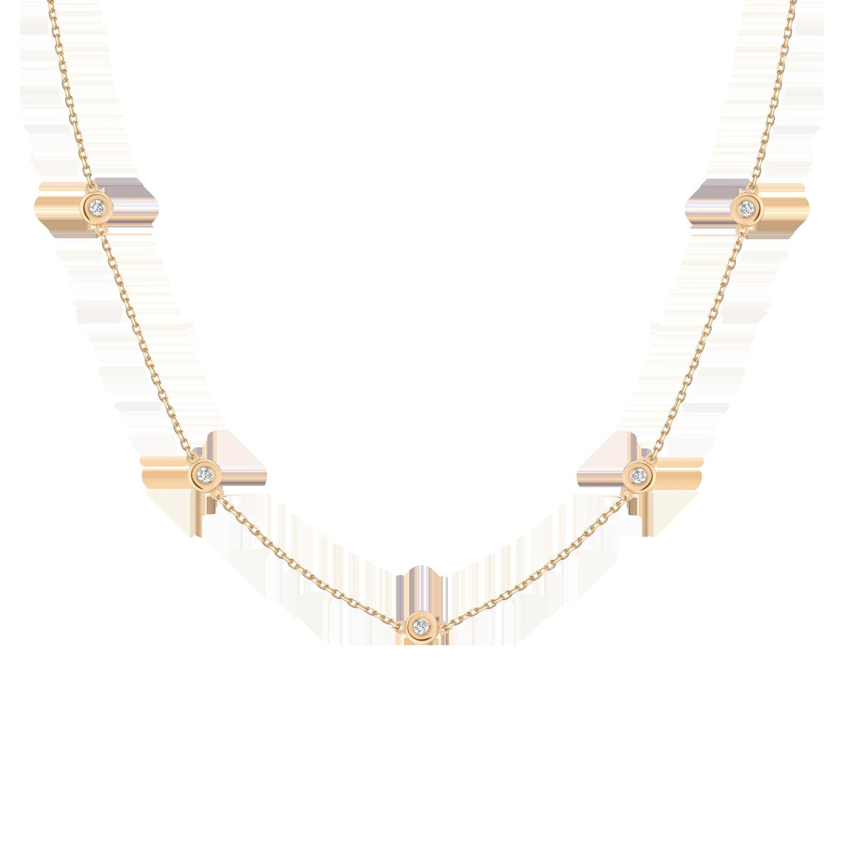 Bold Lab Grown Diamond Station Necklace