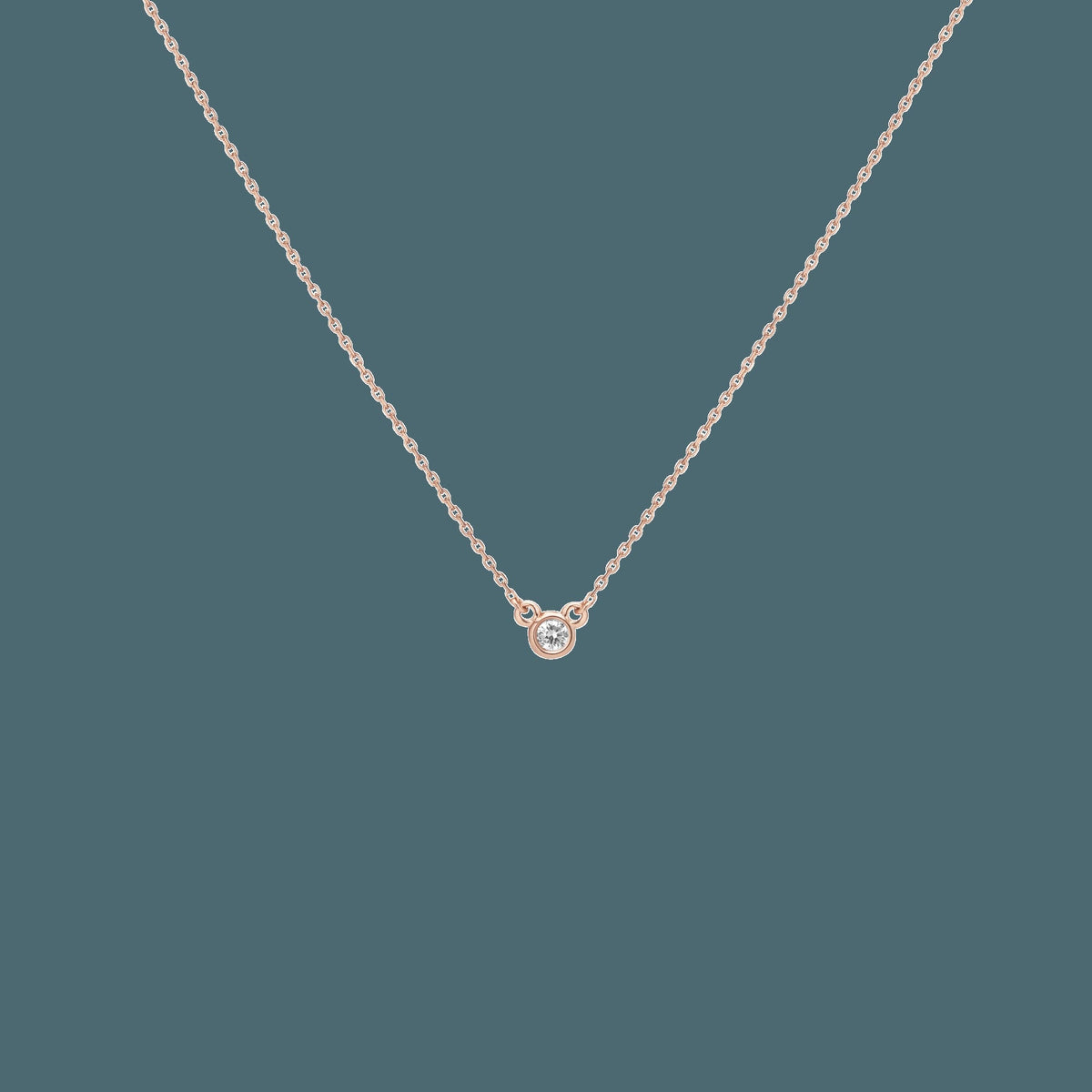 Mini Diamond Bezel Necklace