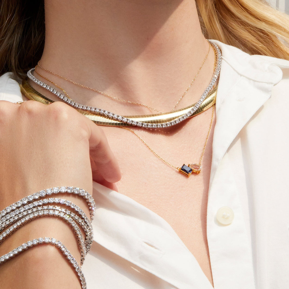 Toi et Moi Gemstone Heirloom Necklace