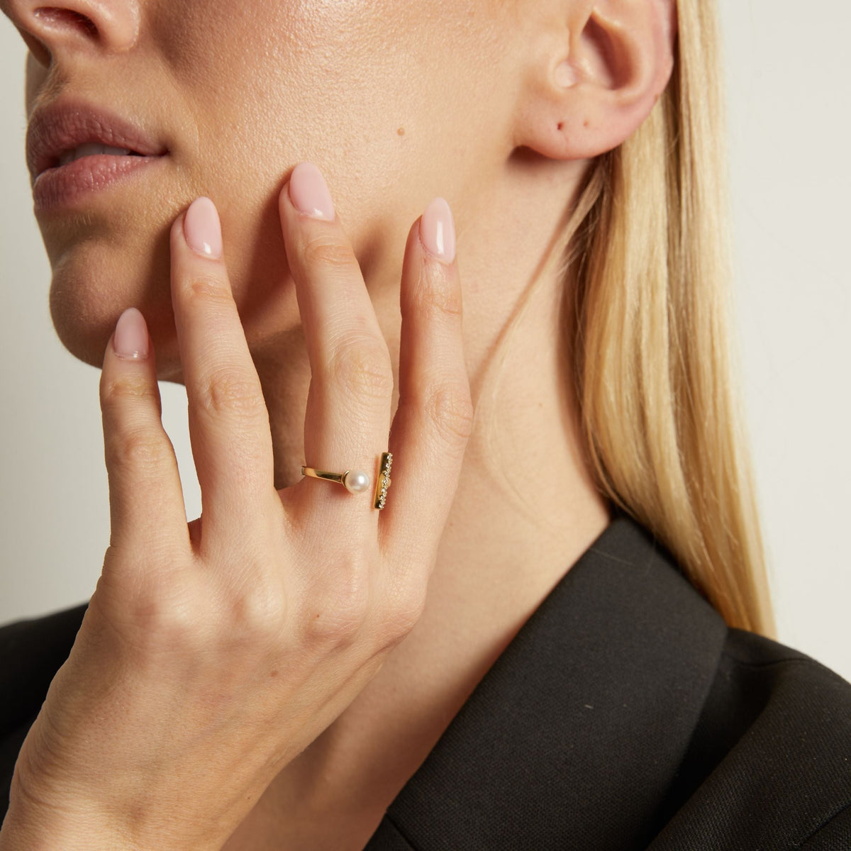 Archival Open Pearl Ring