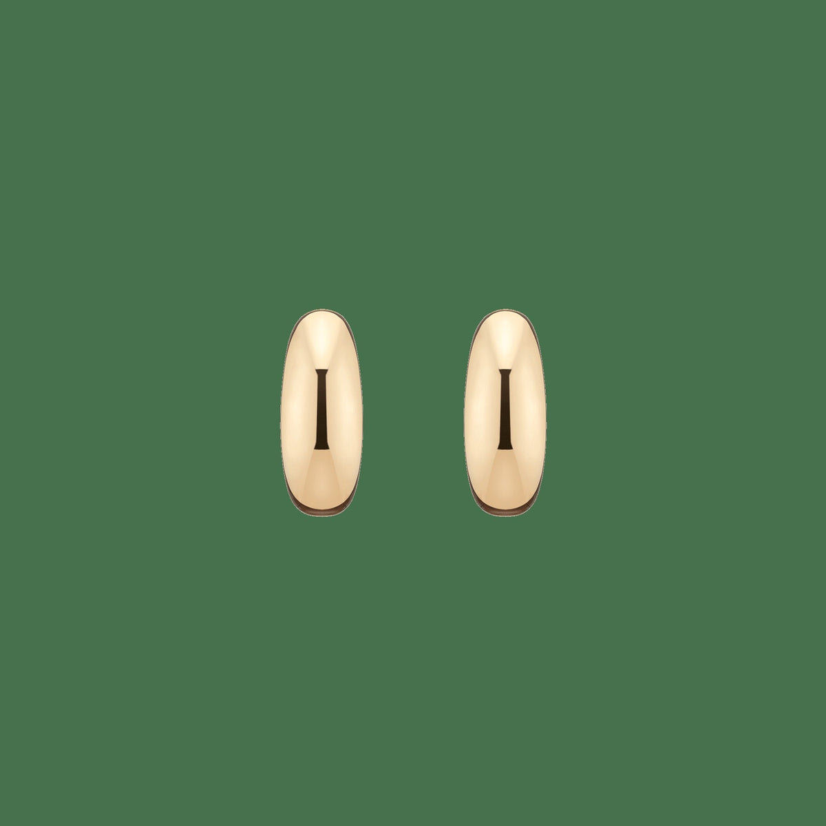 Gold Smooth Arch Hoops Medium