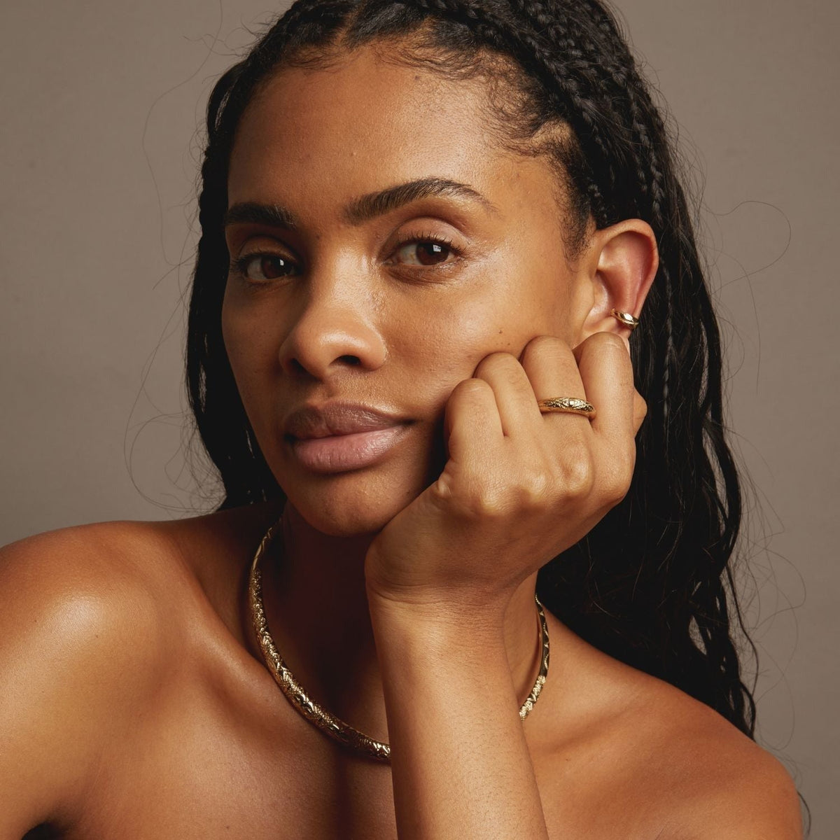 Aurate x Frye: Western Stitch Mini Dome Ring