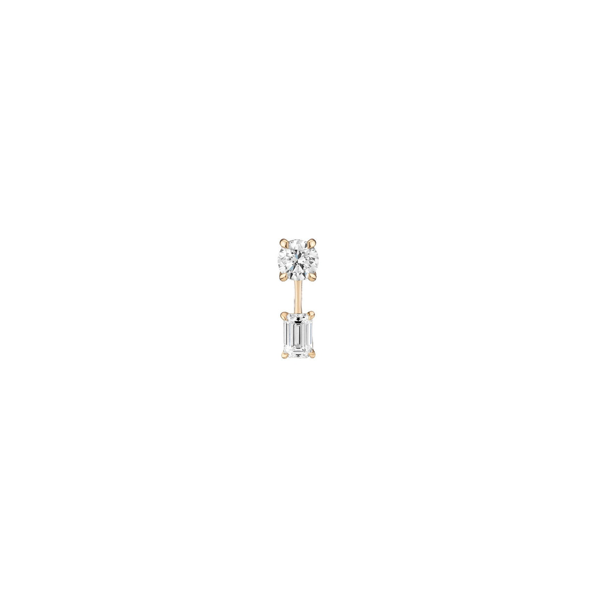 Lab Grown Diamond Ear Jacket - 0.5ct Emerald Bottom Stone