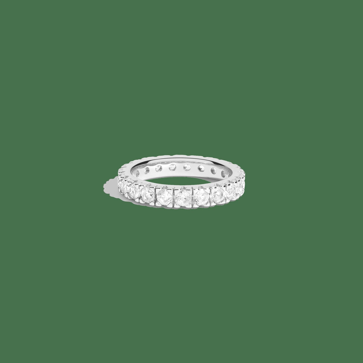 Lab Grown White Sapphire Eternity Ring