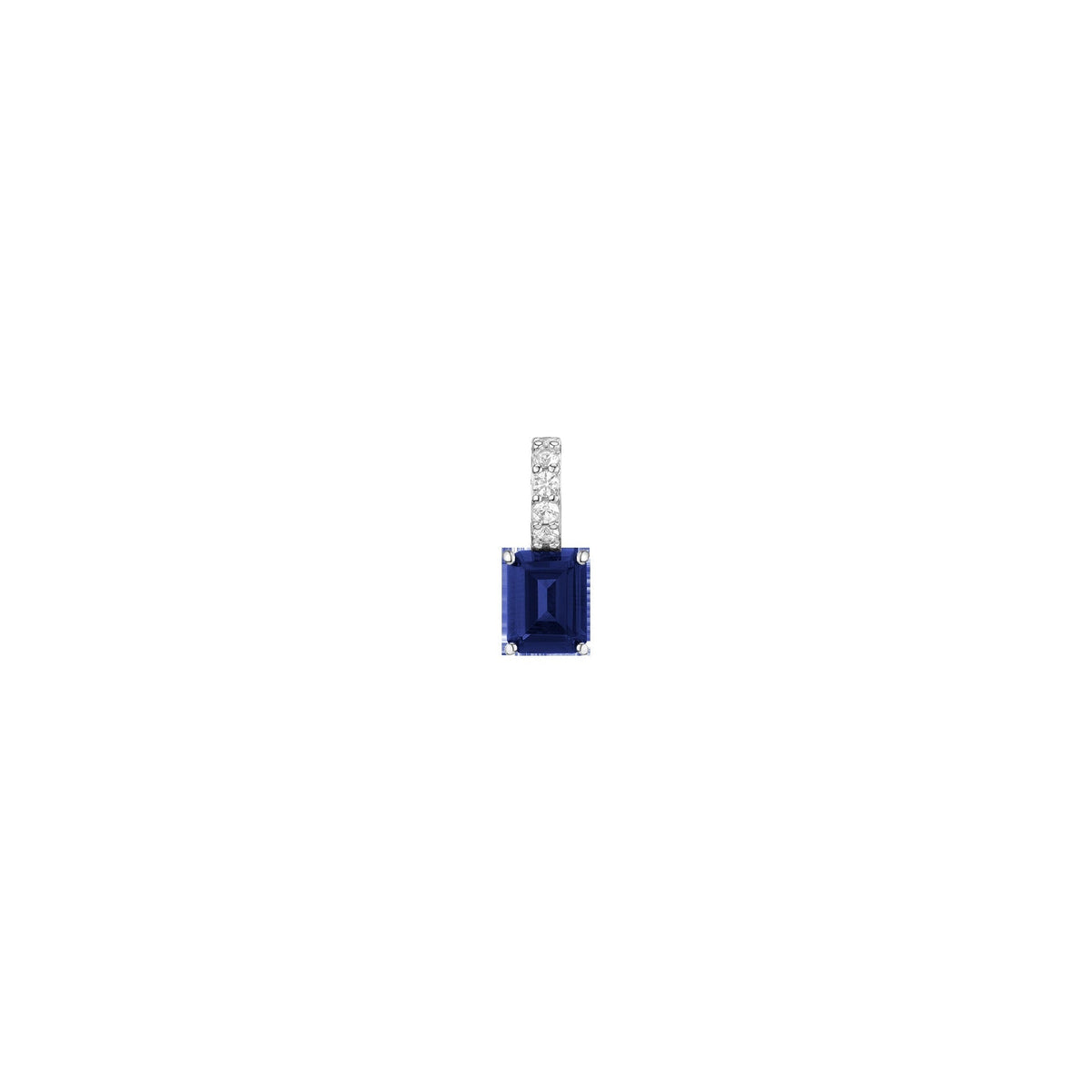 Emerald Cut Tennis Charm Pendant