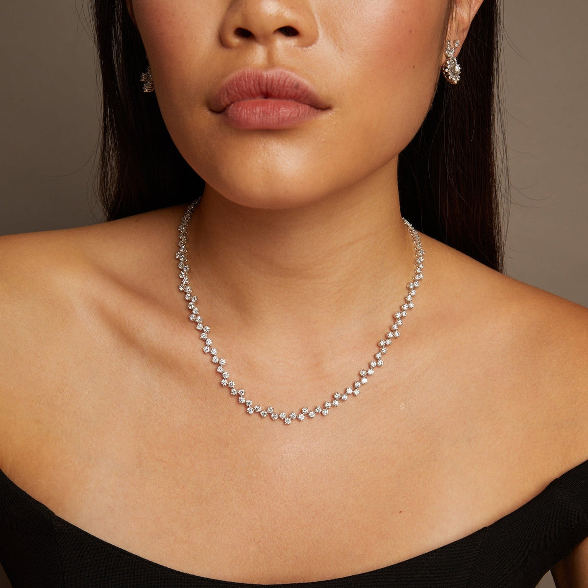 16ct Floating Lab Grown Diamond Tennis Necklace