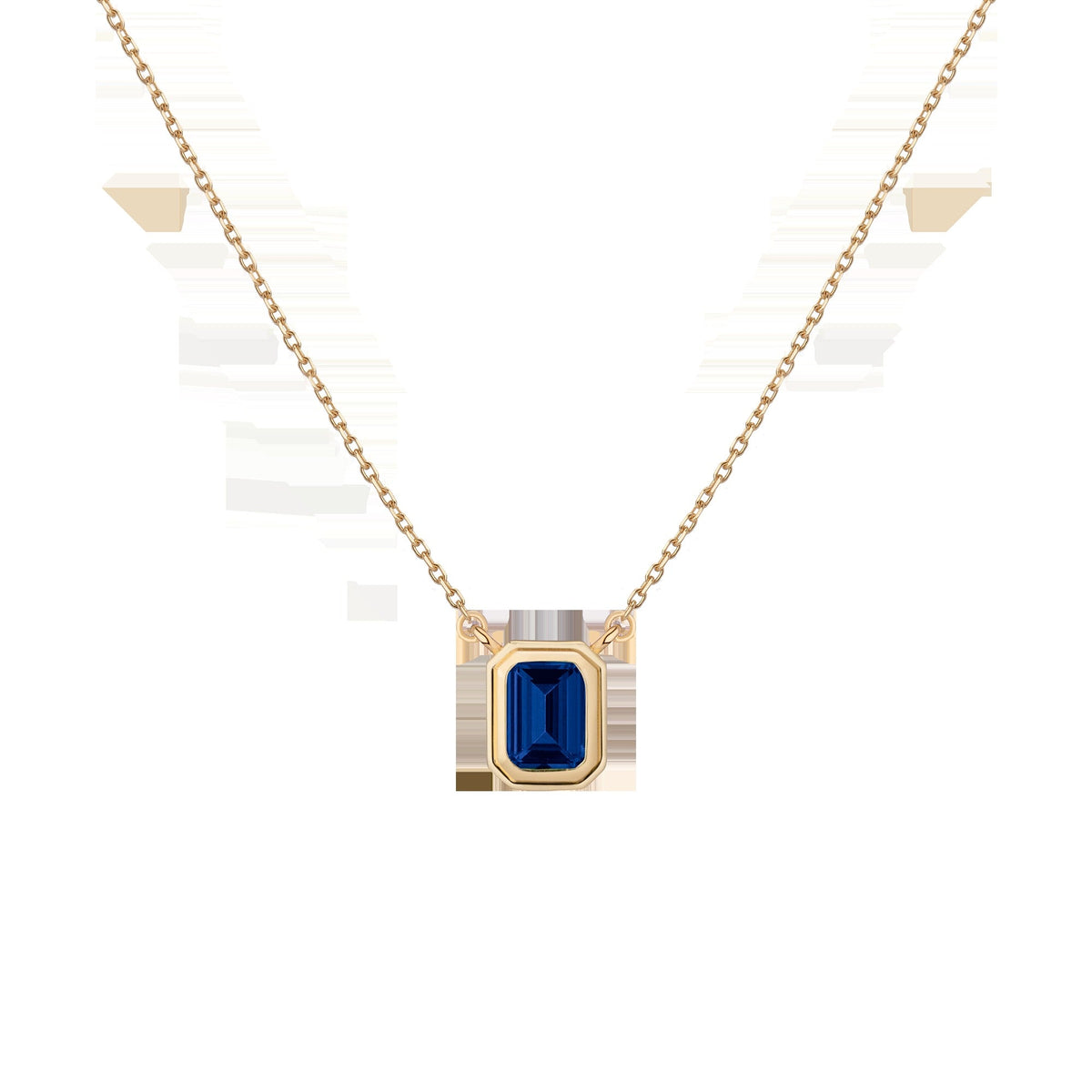 Lab Grown Blue Sapphire Heirloom Necklace