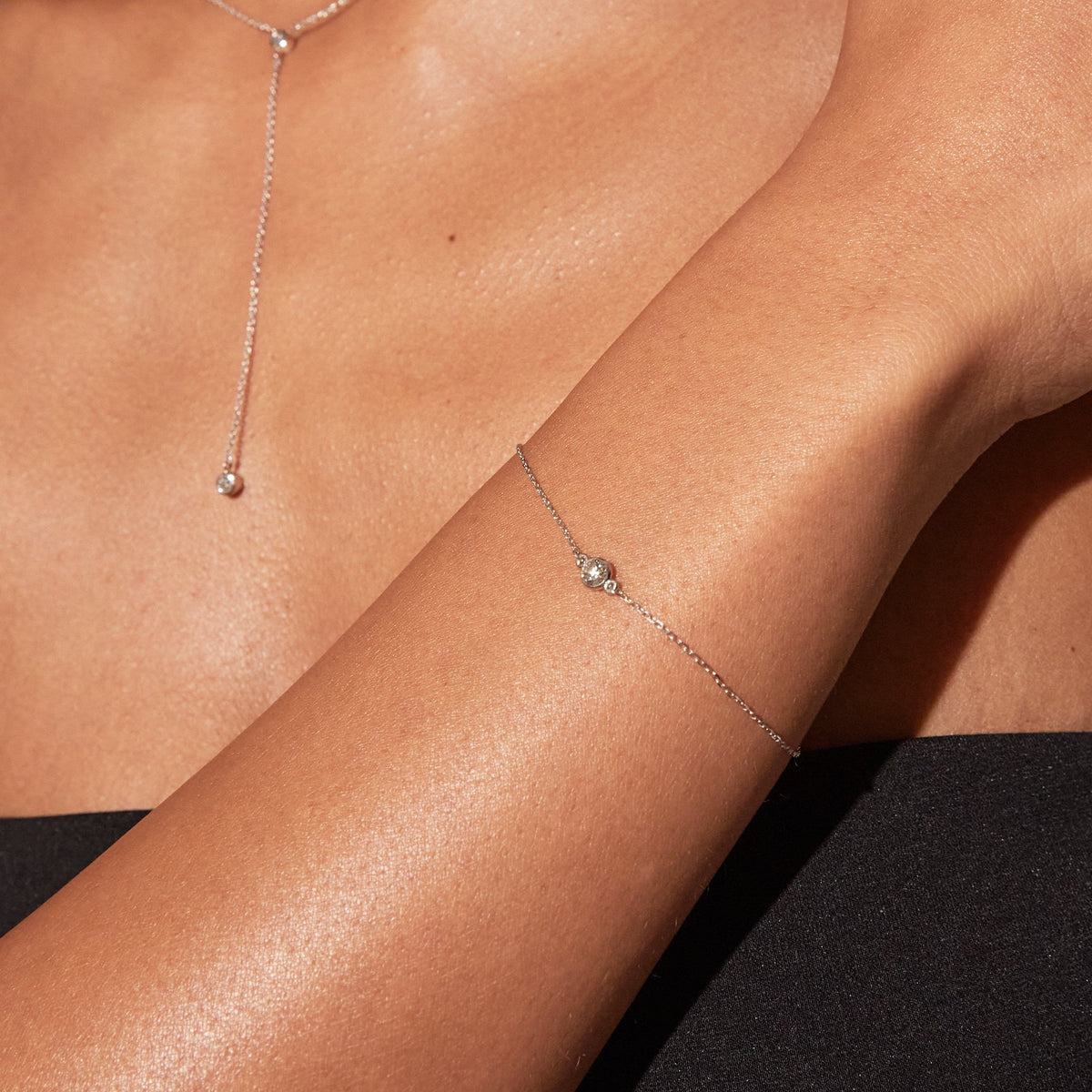 Medium Lab Grown Diamond Bezel Bracelet