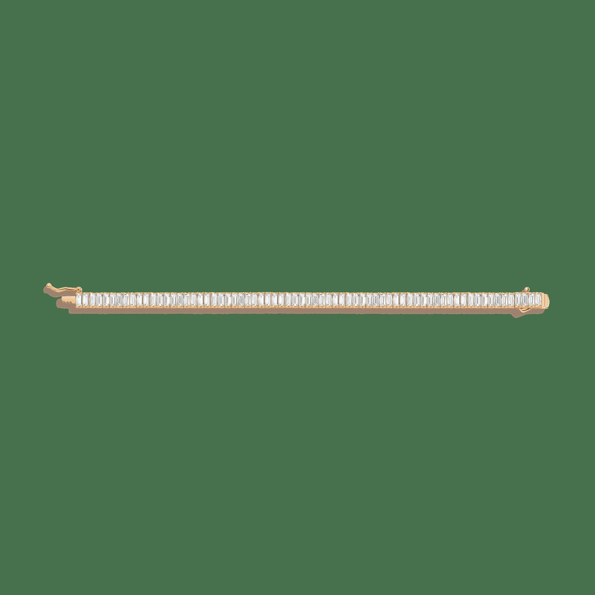 Lab Grown White Sapphire Baguette Tennis Bracelet - 12ct