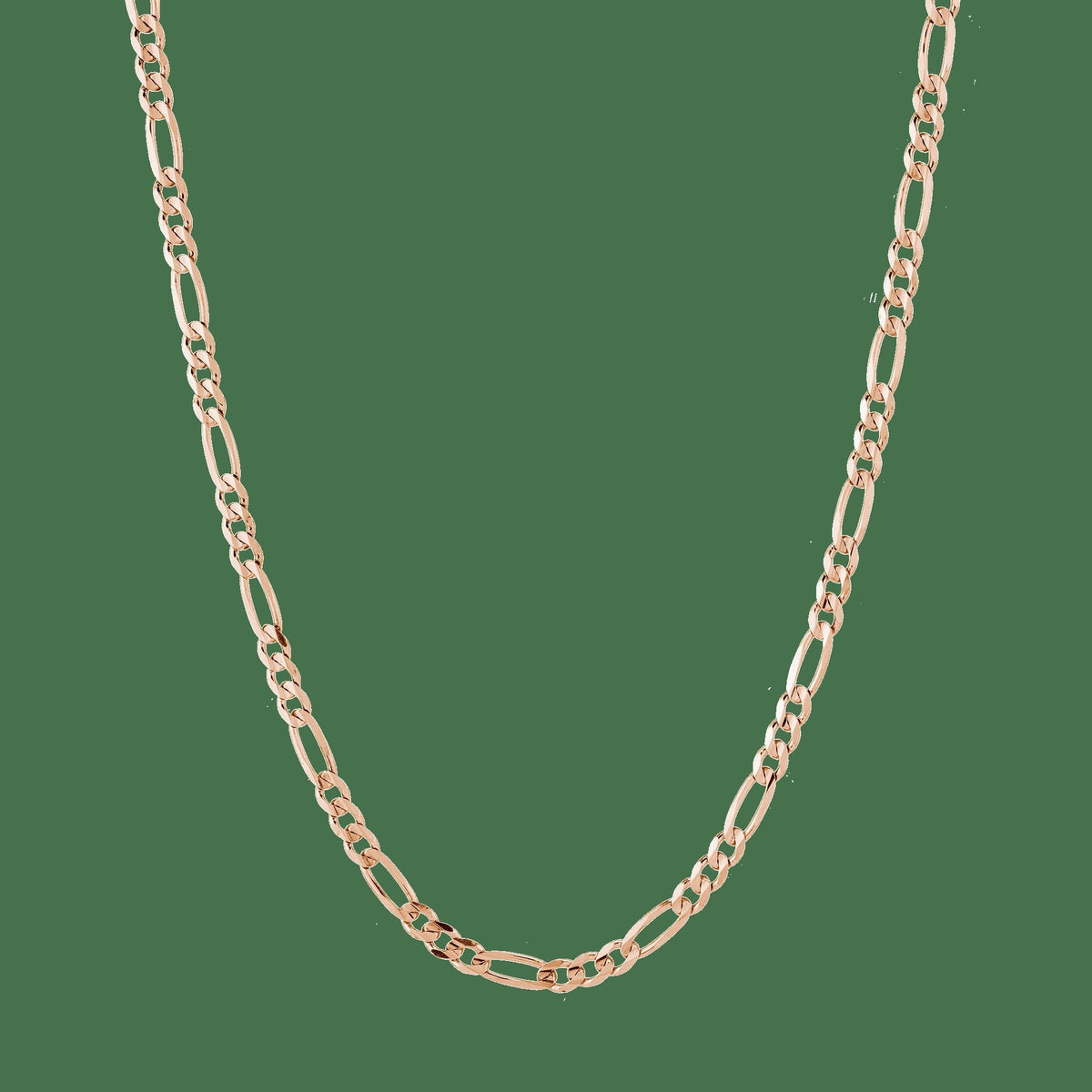 Large Gold Figaro Chain Necklace