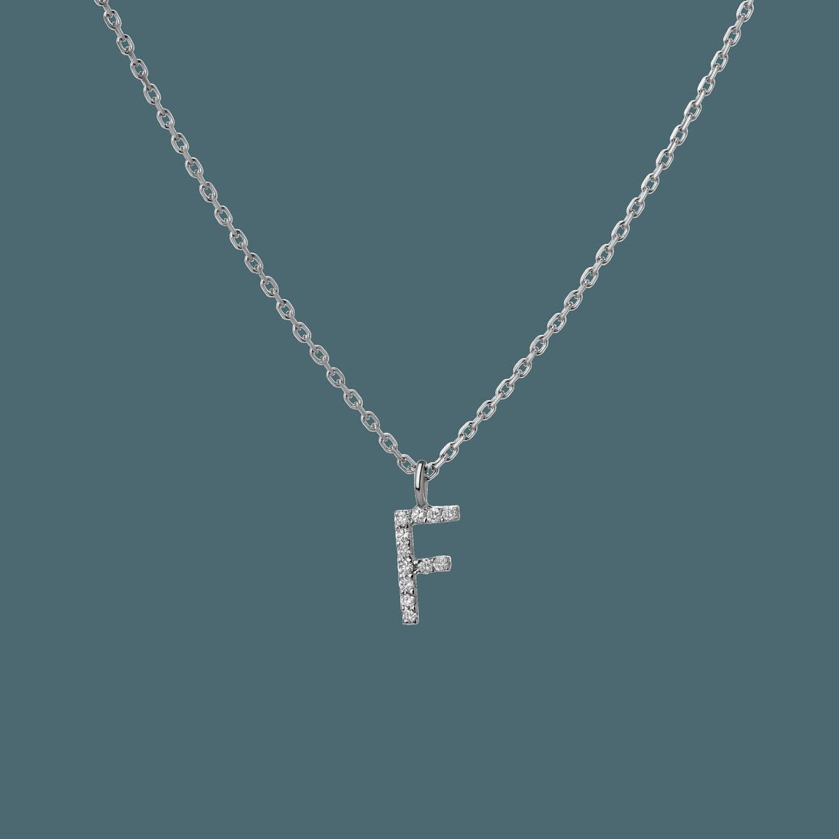 Classic Diamond Letter Necklace